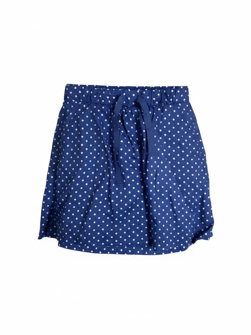 Jcrew women’s Polka Dot Drawstring Mini Skirt - Blue size 12